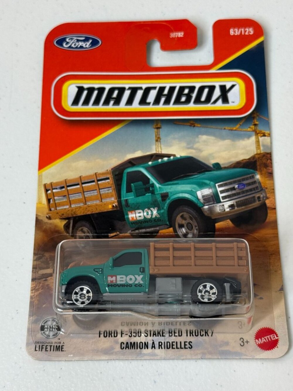 Matchbox Ford F-350 Stake Bed Truck 63/125 Green Diecast New
